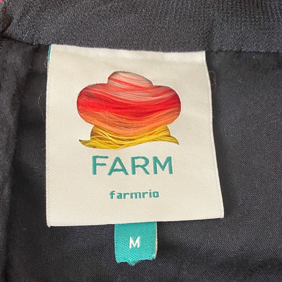 Farm Rio Black Berry Garden Long Sleeve Pleated Maxi Dress Size M - Picture 13 of 14